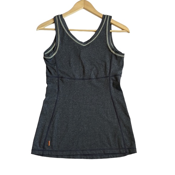 Lucy Active Power Gray V-neck Tank Top Size Small - Picture 6 of 8